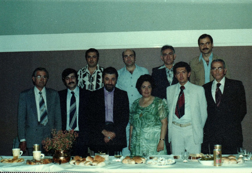 1978 - Front row left to right – Zaven Simonian, Toros Boghossian, Guest ARCHBISHOP Karekin Kazandjian, Siran Chichmanian, Ara Moushigian [Chairman], Haroutune Meserlian Back row left to right – Steve Ritlain, Hovaness Kouyoumdjian, George Dertadian, Vahe Karayan 